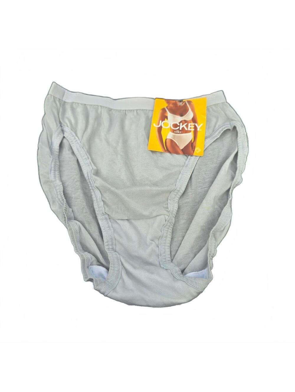 Vintage Womens Jockey Silks Full Hi Cut Briefs Panties 1990 White Size 5 NWT